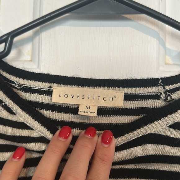 Love Stitch striped sweater size medium - Picture 4 of 5